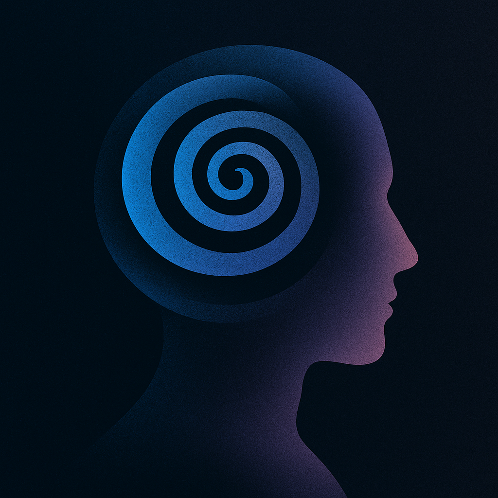 Abstract spiral illustration for research invitation